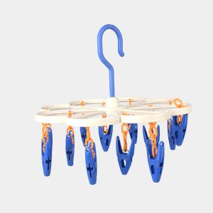 Baby Clothes Drying Hanger With Multiple Clips