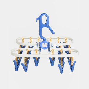 Baby Clothes Drying Hanger With Multiple Clips